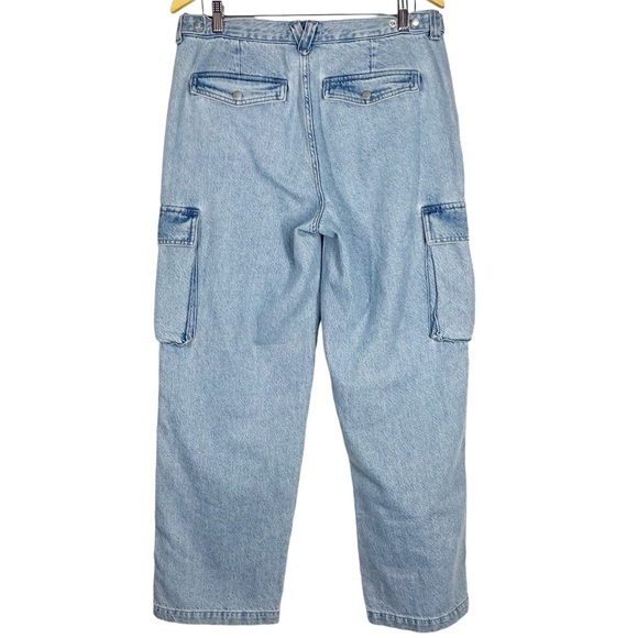 MADEWELL Low Slung Cargo Wide Leg Light-wash Loose fit Jeans 29 - Picture 6 of 11